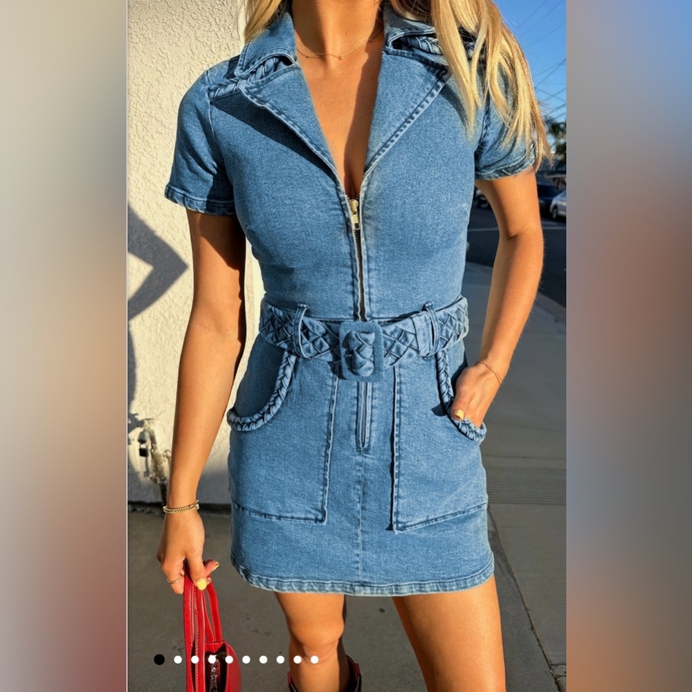 Show Me Your MuMu Blue Denim Mini Dress